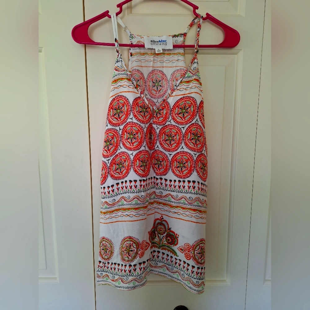 AliceBlue (Stitch Fix) Colorful Tank, Sz XL